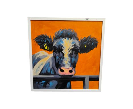 RON KEEFER - OIL - OVER THE GATE - 60CM X 60CM