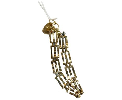 9 CARAT GOLD GATE BRACELET CIRCA 7.3 GRAMS 