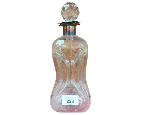 SILVER COLLARD DECANTER - LONDON 1895-96 