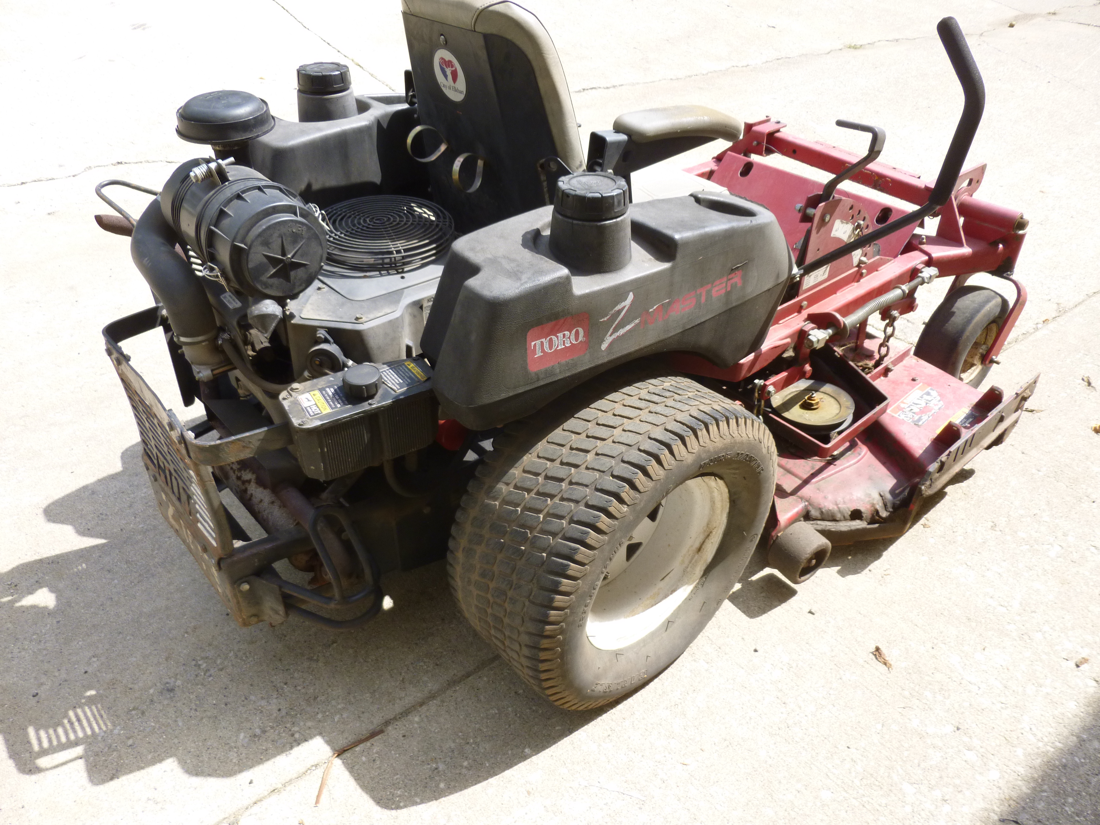 Toro Zmaster Z150 zero turn mower, 1695 hours showing on meter, Kohler