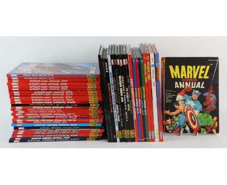 Annuals: Marvel, DC, and others - a group of forty-six hardback books, first editions, includes, The Marvel Comic Annual, 196