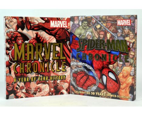 Marvel Chronicles - a pair of slipcased hardback books with art prints, published by Dorling Kindersley, includes, COWSILL (A