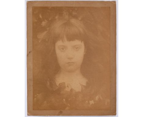 JULIA MARGARET CAMERON. A Study (Florence Fisher), albumen print, 1872. *CR Faded, print and mount creased to upper edge, ext