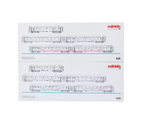 MÄRKLIN Wagenset "Rheingold" 4228 in zwei Ausführungen, Spur H0, bestehend aus Sonderausführung der "Metall Technologie-Schau