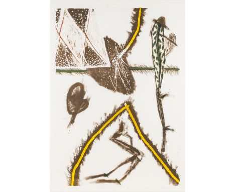 SZABADOS, ARPAD (1944-2017), "Ohne Titel", 1992, Litographie, Ed. 47/60, sig. und dat.. HxB: 78/75 cm (HxB Rahmen: 115/83 cm)