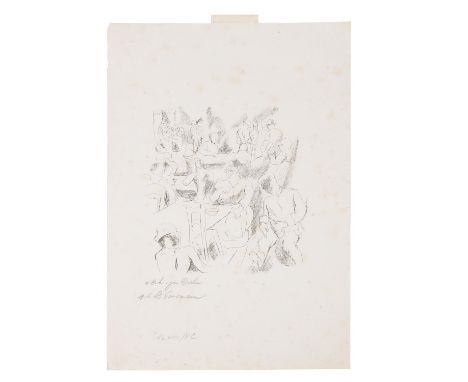 GROSSMANN, Rudolf, NACH (R. G.: 1882-1941), "Aschinger Berlin", Wirtshausszene, Lithographie/Bütten, mit Bleistift betitel, b