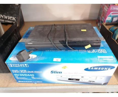 A Goodman's Freeview receiver and a Matsui video recorder 