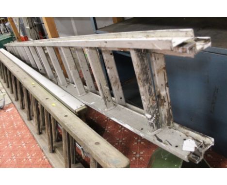 Alloy double extending ladder