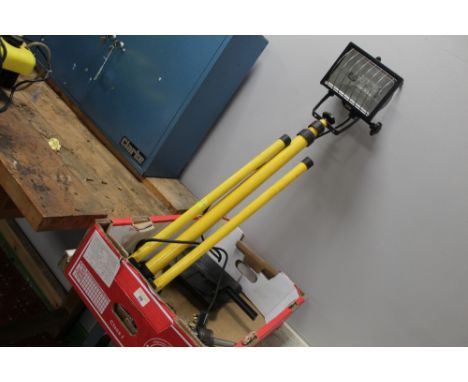 Inspection lamp on tripod and a welding mask etc