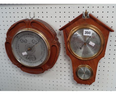 Comitti of London Walnut cased Barometer and another Barometer by Shortland of Manchester        