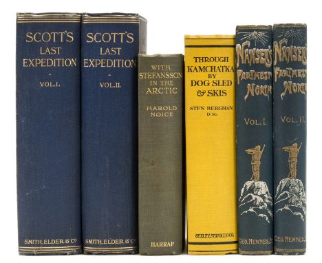 Polar.- Scott (Captain Robert) Scott's Last Expedition, 2 vol., first edition, frontispieces, plates (1 loose), 8 folding map