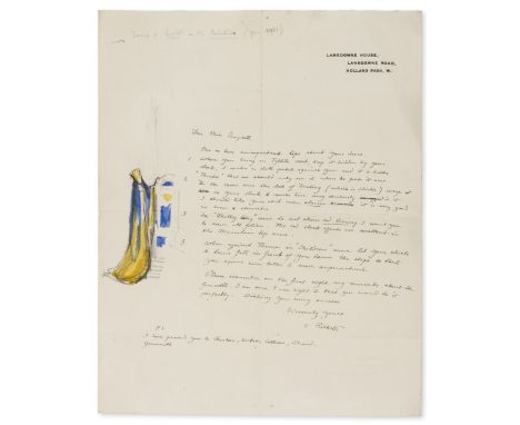 Ricketts (Charles de Sousy, artist and art collector, 1866-1931) Autograph Letter signed to the actress Stella Patrick Campbe