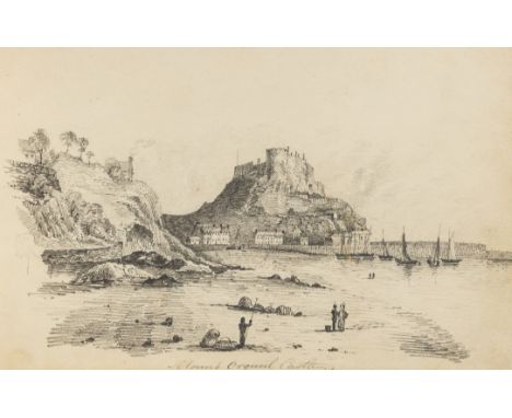 Channel Islands (The), Isle of Wight, Caversham, Dover, Dartmouth, Devon, Warwickshire, sketchbook, title and 44 accomplished
