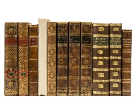 Hogarth (William).- Ireland (John) Hogarth Illustrated, 2 vol., first edition, engraved portrait, vignette titles and plates,