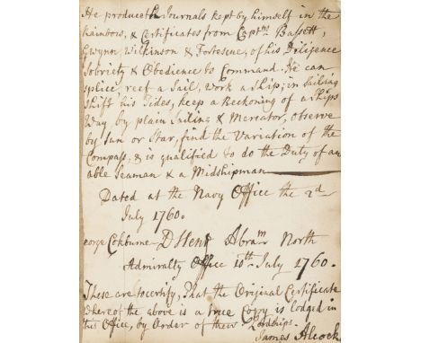  18th century Commonplace Book.- Allen (Rev. Joshua, chaplain to the Earl of Lincoln and later Rector of St. Brides, Pembroke