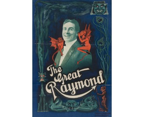 Conjuring Posters.- Dawson & Brailsford (Printers, Sheffield) The Great Raymond, colour lithograph, on thick wove paper, not 