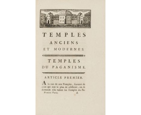 [Avril  (Louis, Abbé)], "M.L.M.". Temples Anciens et Modernes; ou Observations historiques et critiques sur les plus célèbres