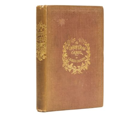 Dickens (Charles) A Christmas Carol, first edition, Gimbel's third state, title printed in red & blue, half-title and verso o