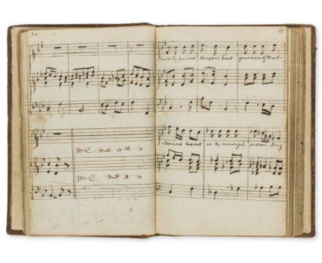 Hogg (John) Verse miscellany, manuscript, 186pp., lacks title, slightly browned throughout, contemporary calf, rebacked, 8vo,