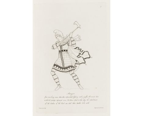 Hope (Thomas) Costume of the Ancients, 2 vol., engraved plates, etched bookplate of George Gilpin, contemporary diced calf, r