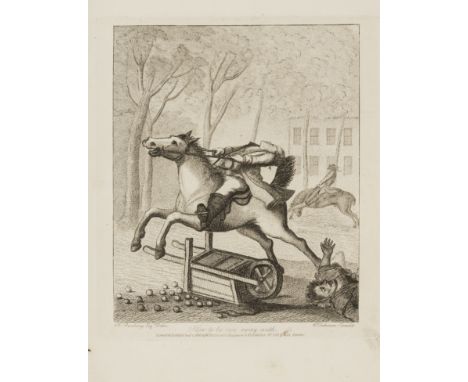 [Bunbury (Henry William)], "Geoffrey Gambado". An Academy for Grown Horsemen, 2 parts in 1 vol., first Rowlandson edition, 29