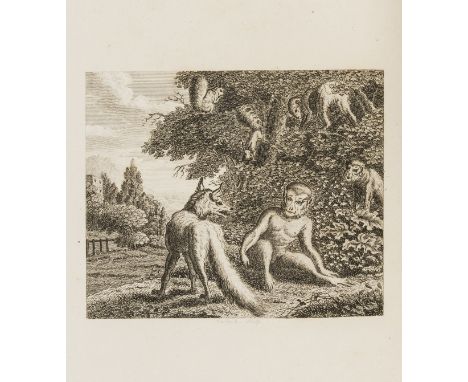 Aesop. The Fables..., 2 vol., 2 engraved titles and 110 engraved plates, with advertisement leaf following 'the Life...', som