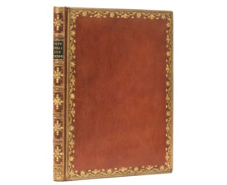 Pope (Alexander) The Works, 6 vol., engraved frontispiece, contemporary mottled calf, spines gilt with harps and red & green 