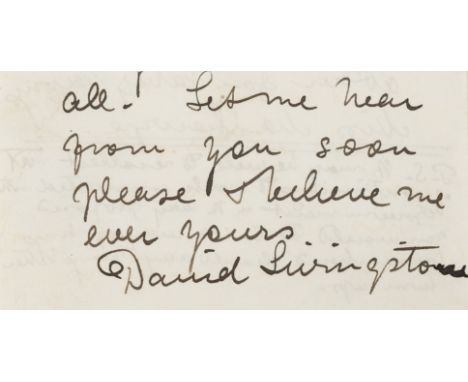 Letters & Documents.- Album, letters, including: David Livingstone (cut signature with small text), General Gordon, Duke of W