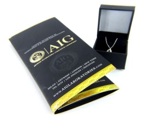 A fancy yellow diamond pendant and chain, the pear shaped pendant set with "fancy intense yellowish orange" diamond, pear cut