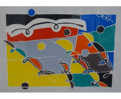 *•Harvey Daniels (British 1936). Coral and Red, signed, titled and numbered 10/24, screen-print, 74cm x 100cm.