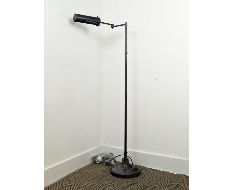BEST &amp; LLOYD SWING ARM TROUGH SHADE FLOOR LAMP, height adjustable, 150cm H at tallest. 