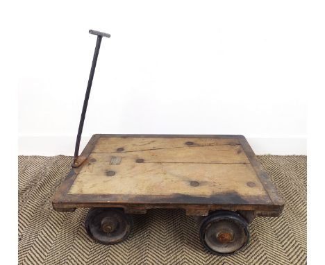 GOLD BULLION TROLLEY, vintage, 20th century, 53cm x 76cm x 77cm approx. 