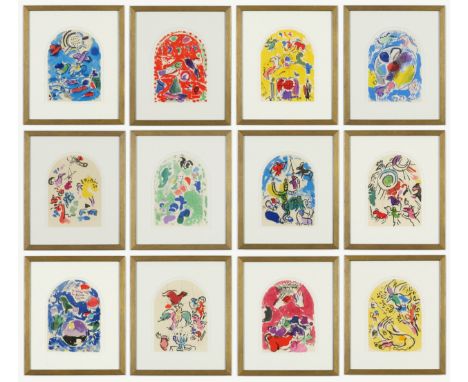 MARC CHAGALL, The Twelve Tribes, 12 lithographs in colour, printed in Paris by Mourlot 1962, 36.5cm x 31.5cm each. 