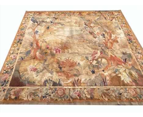 ANTIQUE VERDURE DESIGN TAPESTRY, 226cm x 210cm. 