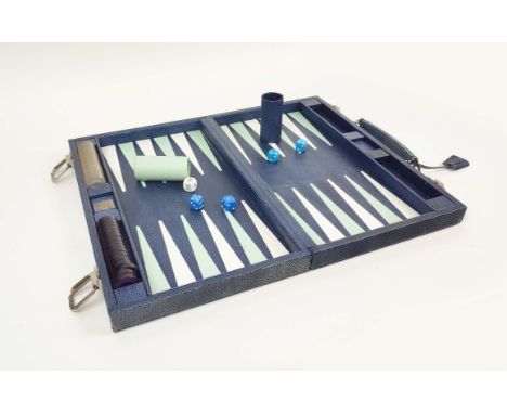 ASPINAL OF LONDON BACKGAMMON TRAVEL CASE, 39cm L x 23cm W. 