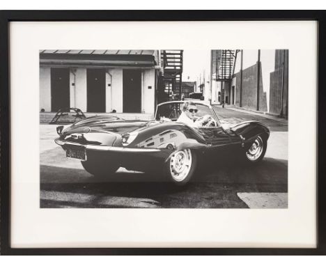 WALL ART, three differing, including two photo prints, one of Sean Connery, another of Steve McQueen, and a faux agate displa