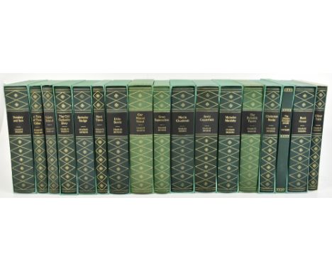 FOLIO SOCIETY, THE WORKS OF CHARLES DICKENS, seventeen vols, green cloths with gilt lettering and slip cases.Additional Infor