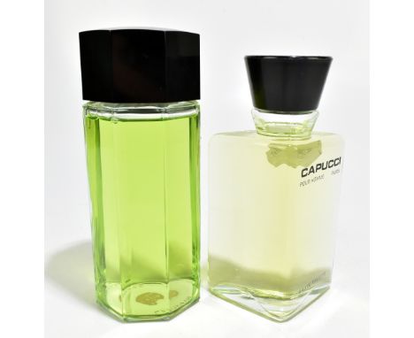 MONSIEUR LANVIN BY LANVIN; a large vintage display dummy perfume factice, height 9"/23cm, and a Capucci Pour Homme Paris eau 