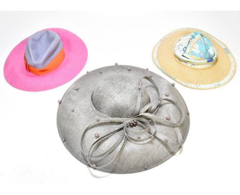 EMILIO PUCCI; a Pucci print cotton sun hat with monogram cotton lining, approx. 20cm, and 38cm across the brim (one size), a 