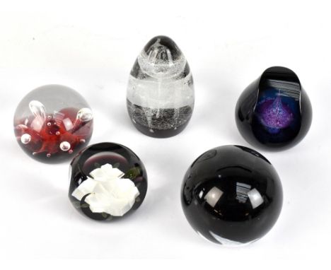 CAITHNESS; five paperweights, including three limited edition examples, all signed to bases (5).Additional InformationSome wi