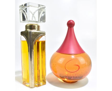 RAFFINÉE; a giant vintage display dummy perfume factice, circa 1980s, height 12"/31cm, and a Romeo Gigli large vintage displa