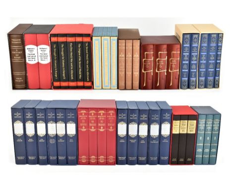 FOLIO SOCIETY; A collection of boxed sets, comprising, THE HISTORY OF ENGLAND, various authors, blue cloths with gilt letteri