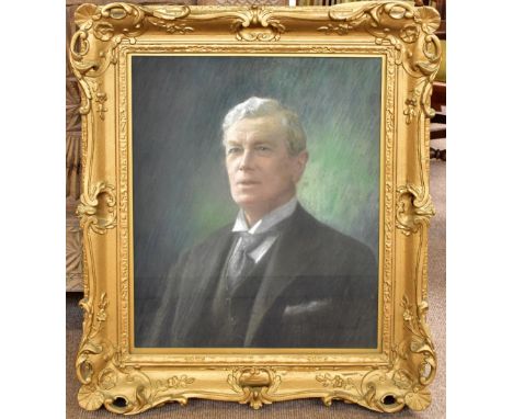 FLORENCE HUMPHREY HOLLAND; pastel portrait depicting W.H. Gray, Esq, signed lower right, 57 x 47cm, bears the Pastel Society 