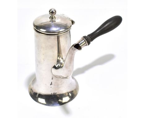 JOSEPH RODGERS &amp; SONS; an Edward VII&nbsp;hallmarked silver Arts &amp; Crafts 1 &amp; 1/2 pint hot water pot with side ha