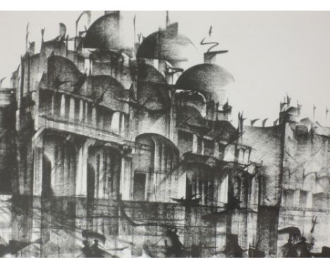 A print, after Enrico Martina, Venice, 24 x 34cm, plus frame and glazed
