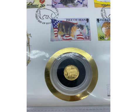 A 1996 1/25th Crown First Day Cover from Jersey (gold coin)