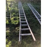 2No galvanised fruit picking ladders