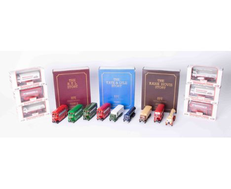 EFE model sets including Tate &amp; Lyle, Rank Hovis and RTL Volumes 1, 2 and 3, all boxed, together with six fisherman's fri