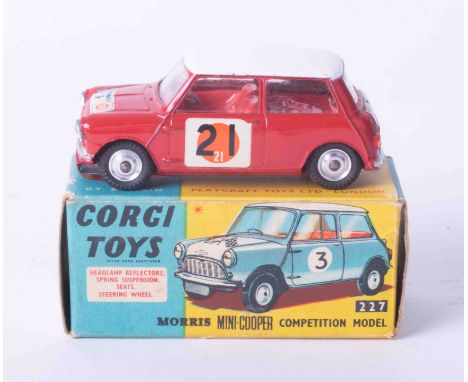 Corgi Toys 227 Morris Mini Copper competition model, boxed.