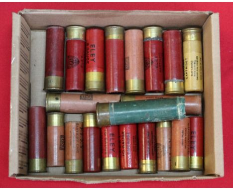 Various 8 and 10 bore cartridges with an empty 4 bore Eley Bro's case, this item can only be purchased by someone with a curr